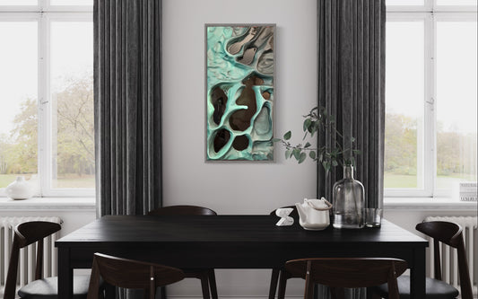 Alien Moon Surface Wall Art – Textured 3D Abstract Art