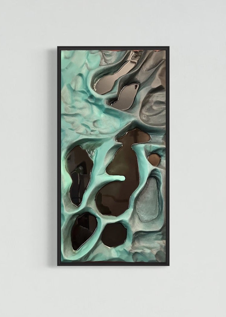 Alien Moon Surface Wall Art – Textured 3D Abstract Art