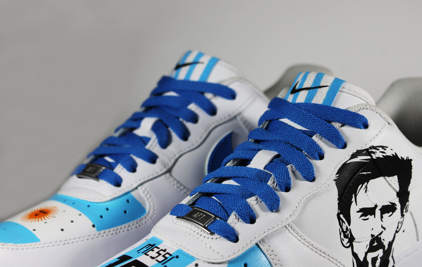 Custom Nike Air Force 1 Low Messi Edition - Hand Painted AF1