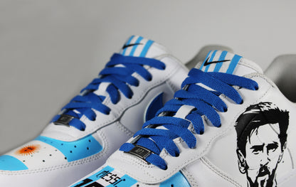 Custom Nike Air Force 1 Low Messi Edition - Hand Painted AF1