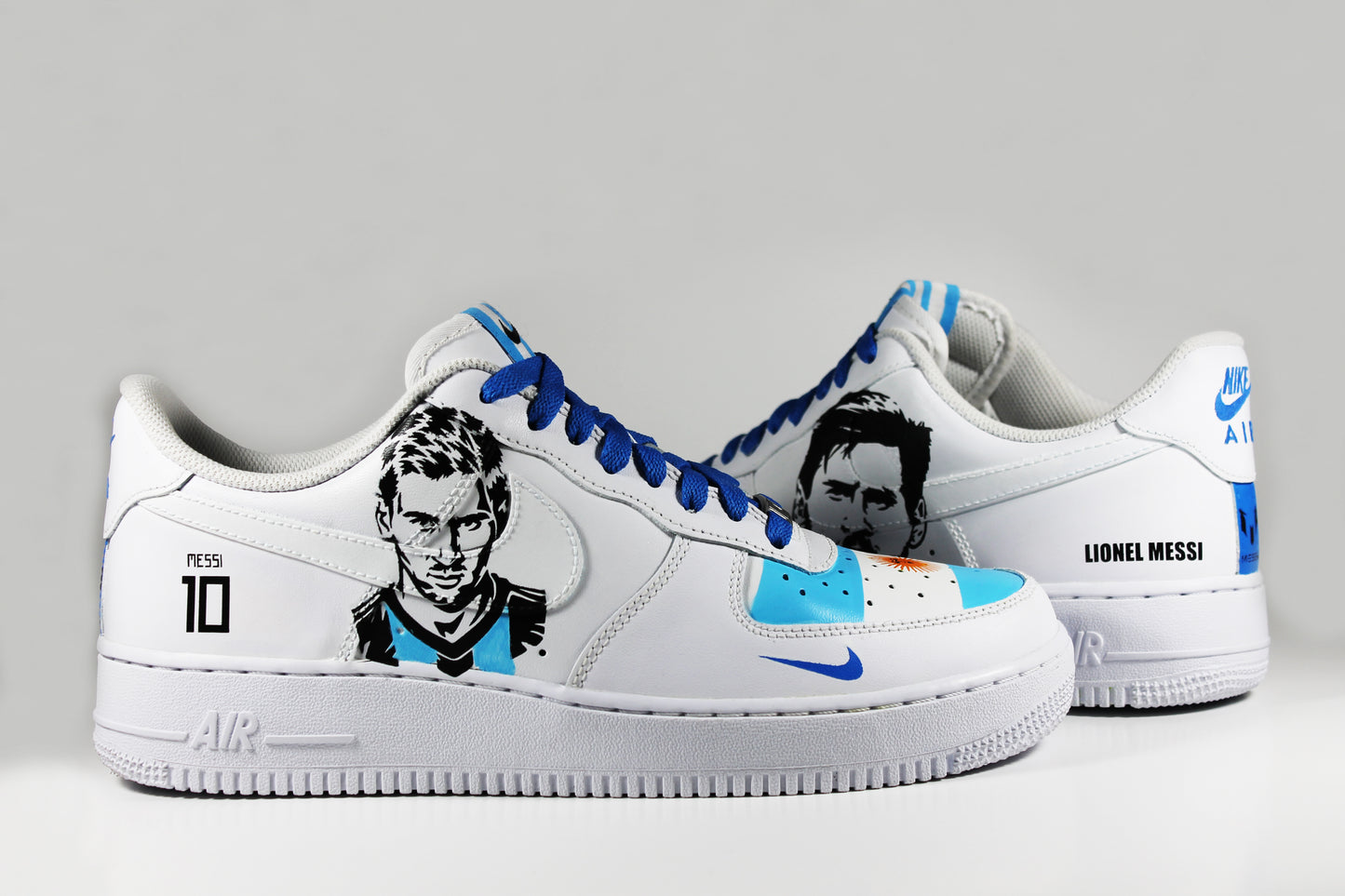 Custom Nike Air Force 1 Low Messi Edition - Hand Painted AF1