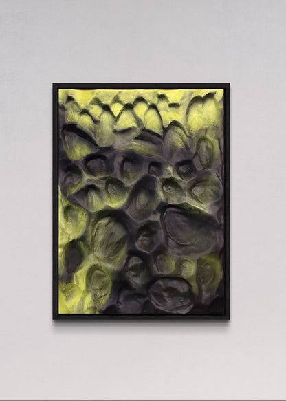 Textured 3D Wall Art – Iceland Inspired Green Black Dunes