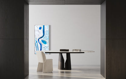 Iceland Glacier Inspired Epoxy River Artwork - White Abstract Landscape Wall Art