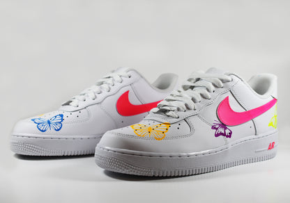 Custom Nike Air Force 1 Low “Neon Butterfly UV Edition”