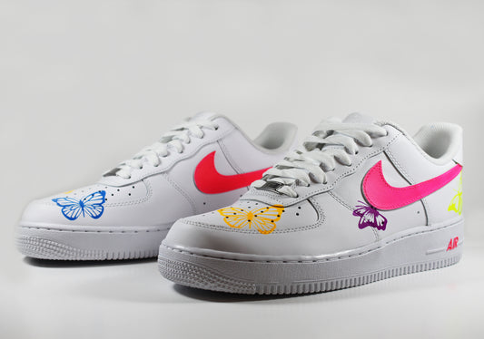 Custom Nike Air Force 1 Low “Neon Butterfly UV Edition”
