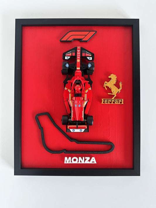 LEGO Ferrari F1 Car Framed Wall Art – Formula 1 Ferrari Decor