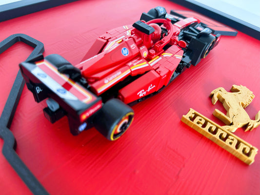 LEGO Ferrari F1 Car Framed Wall Art – Formula 1 Ferrari Decor