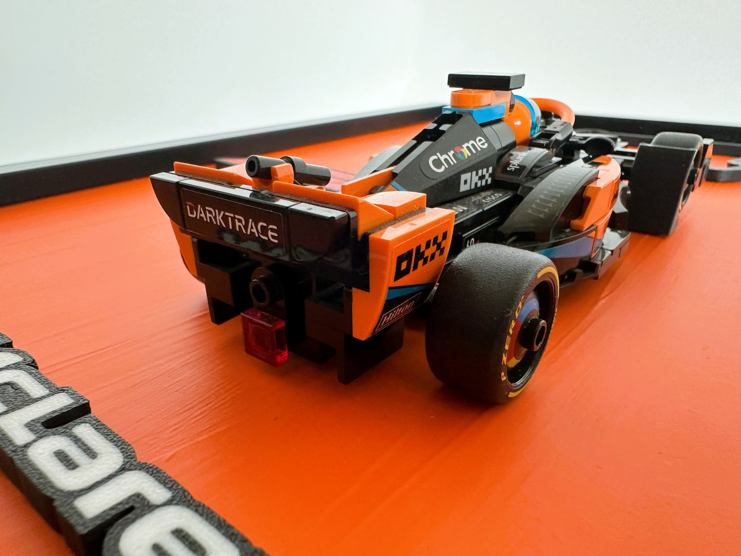 LEGO McLaren F1 Car Framed Display – Formula 1 Wall Art for McLaren Fans